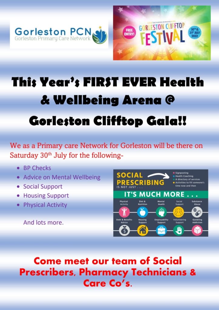 Gorleston PCN at the Gorleston Clifftop Festival The Beaches Medical